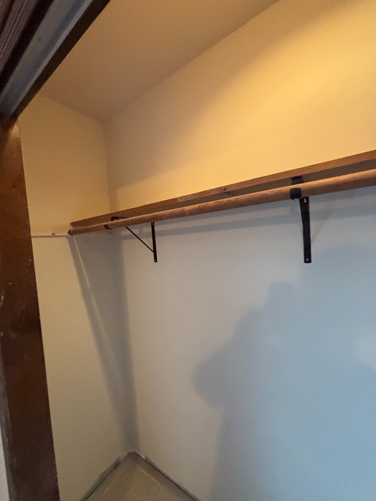 Closet rod installation