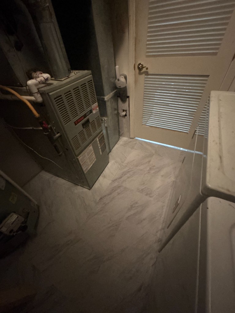 Utility room tile work